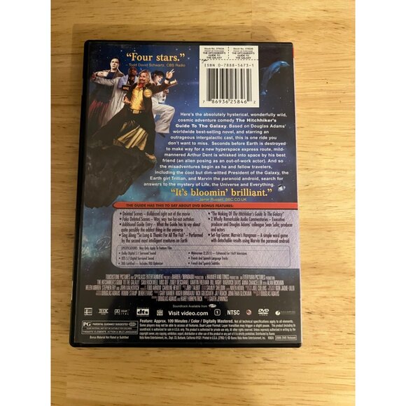 The Hitchhikers Guide To The Galaxy 2005 DVD Widescreen Sci-Fi Comedy Pre-Owned - Picture 2 of 4